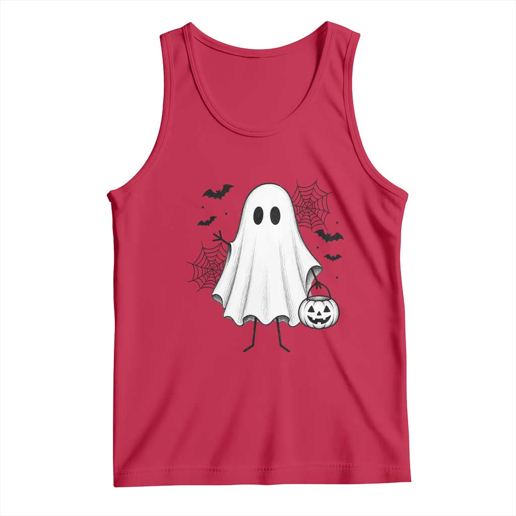 Stickman Ghost Funny Spooky Halloween Gift Tank Top