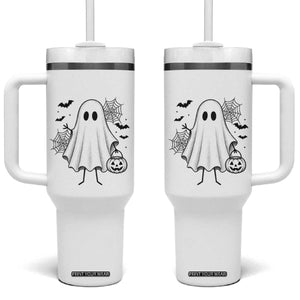 Stickman Ghost Funny Spooky Halloween Gift Tumbler With Handle
