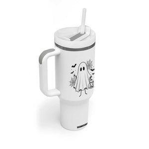 Stickman Ghost Funny Spooky Halloween Gift Tumbler With Handle