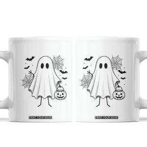 Stickman Ghost Funny Spooky Halloween Gift Coffee Mug
