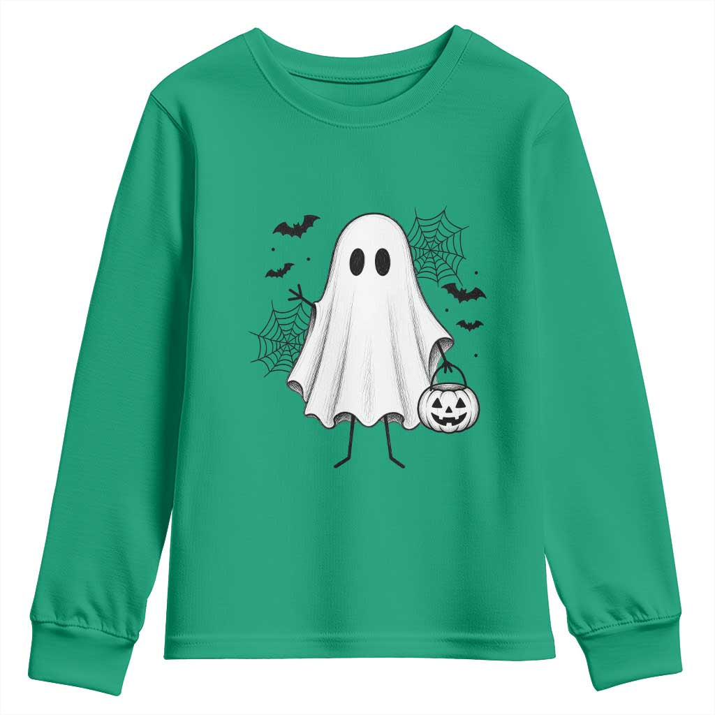 Stickman Ghost Funny Spooky Halloween Gift Youth Sweatshirt