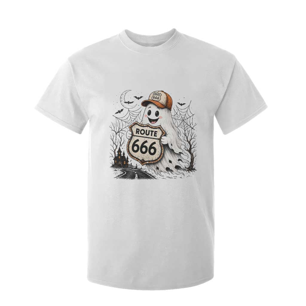 Haunted Route Highway 666 Halloween Road Trip T Shirt For Kid Spooky Travel Gift
