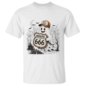 Haunted Route Highway 666 Halloween Road Trip T Shirt Spooky Travel Gift