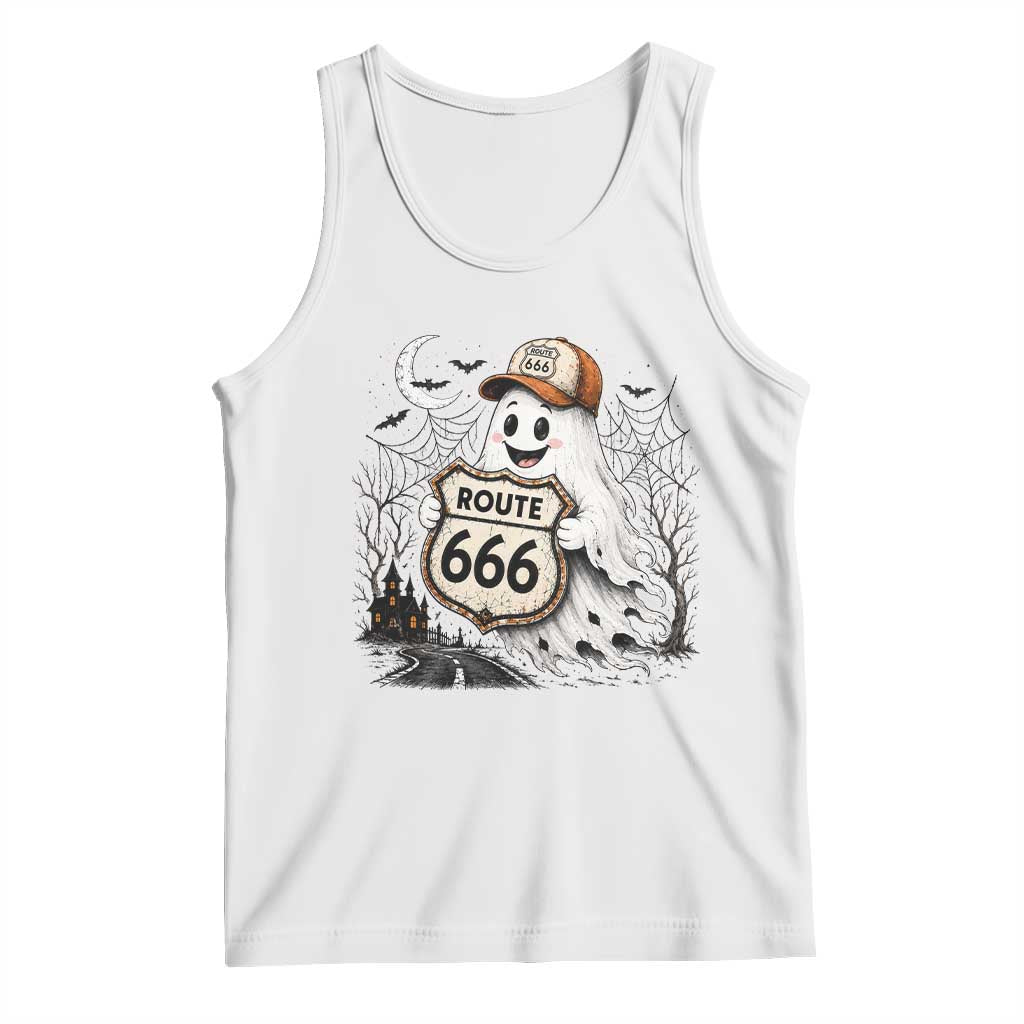 Haunted Route Highway 666 Halloween Road Trip Tank Top Spooky Travel Gift