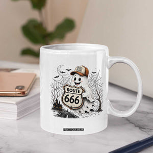 Haunted Route Highway 666 Halloween Road Trip Coffee Mug Spooky Travel Gift
