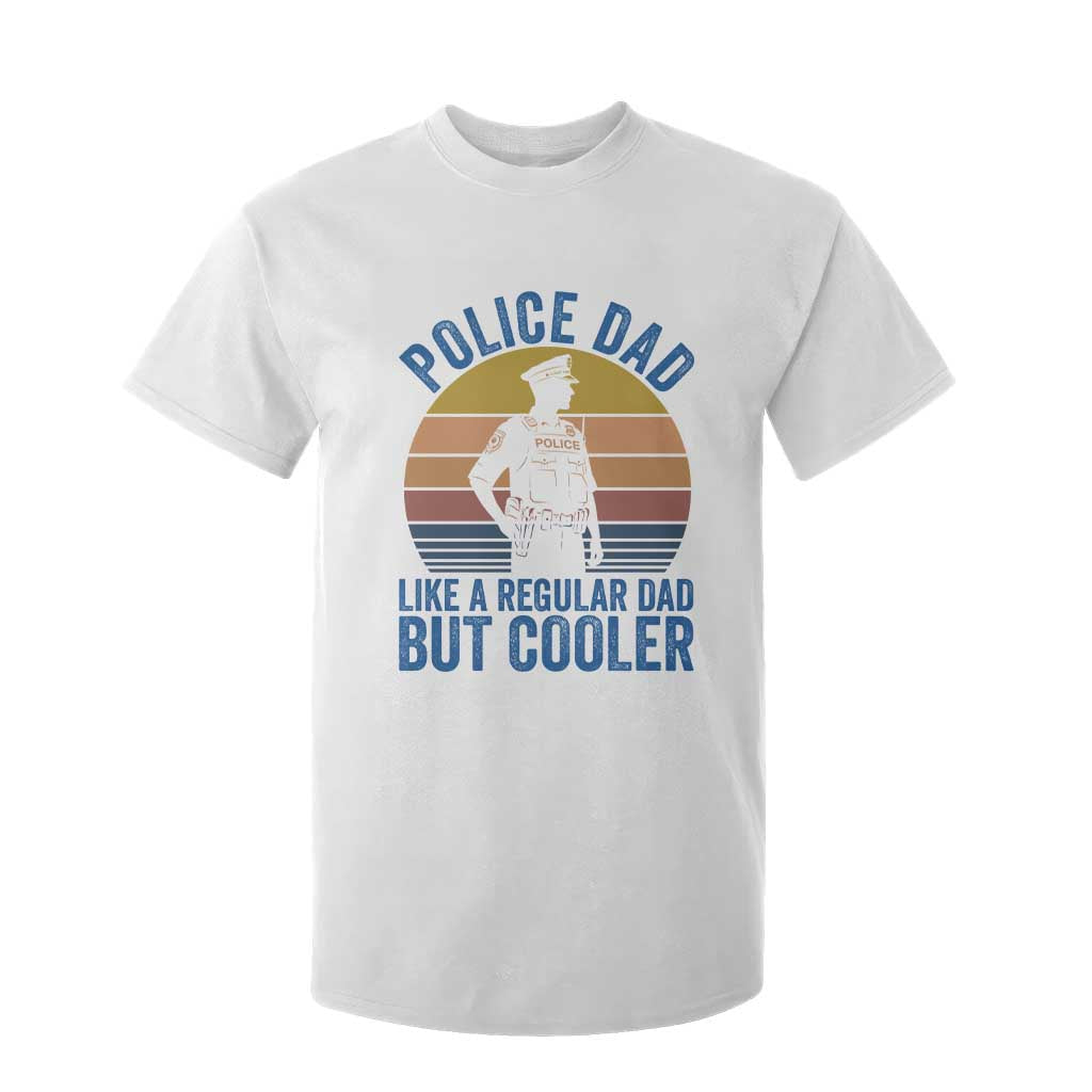 Police Dad Vintage Sunset Law Enforcement T Shirt For Kid Like A Regular Dad But Cooler