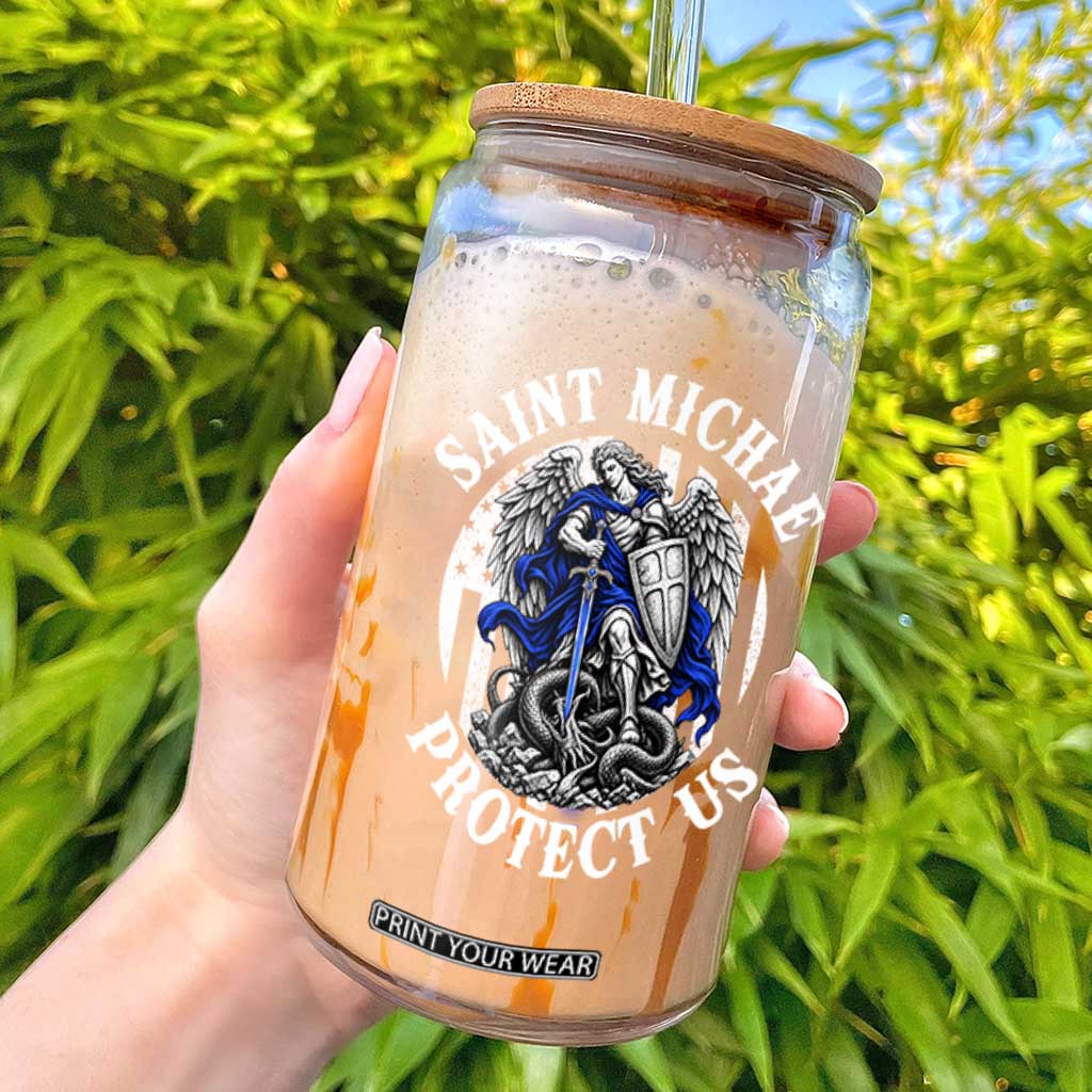 Law Enforcement Officer Saint Michael Archangel Glass Can Protect Us Catholic Police Gift