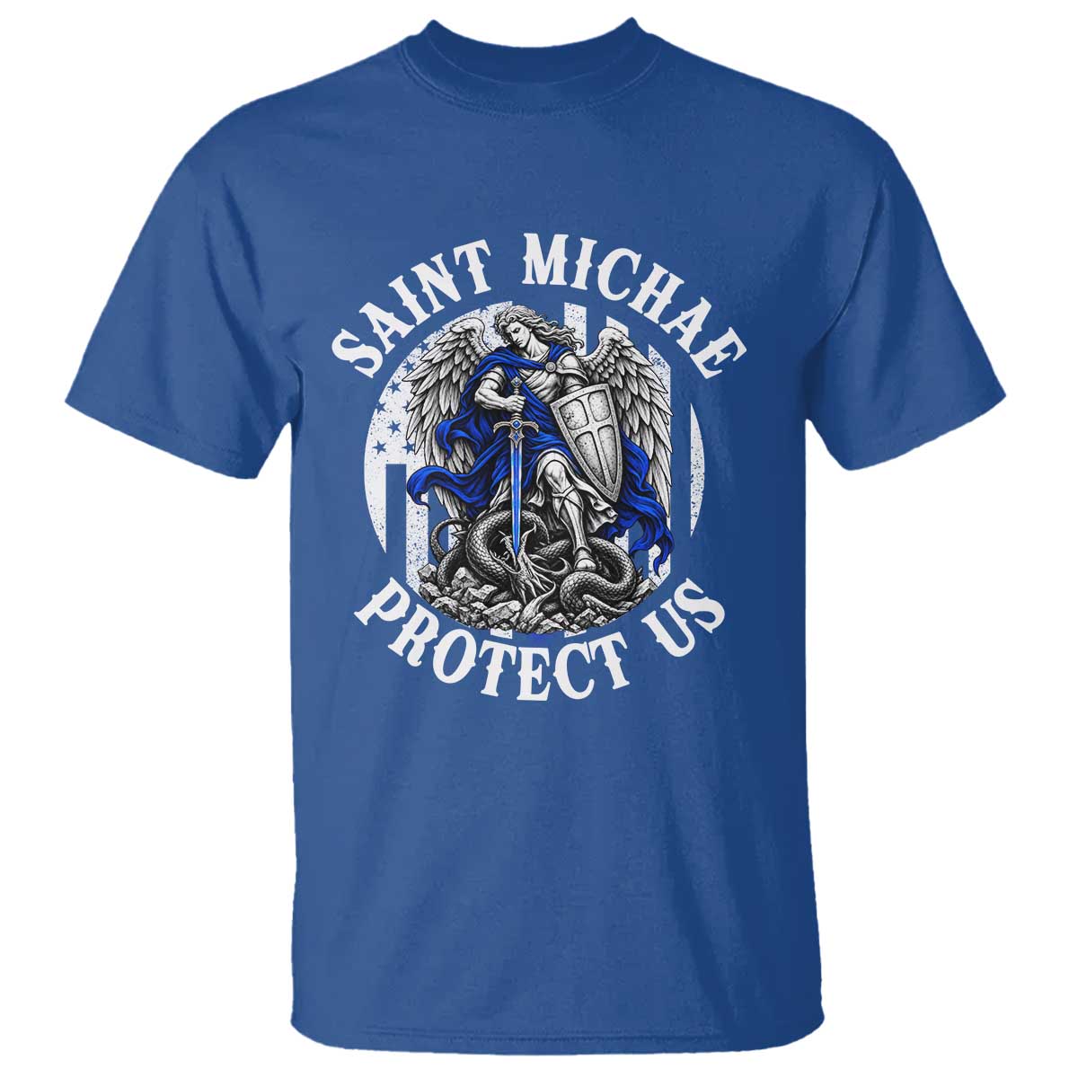 Law Enforcement Officer Saint Michael Archangel T Shirt Protect Us Catholic Police Gift