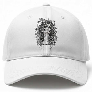 Gothic Medusa Skull Snake Greek Mythology Baseball Cap Dark Fantasy