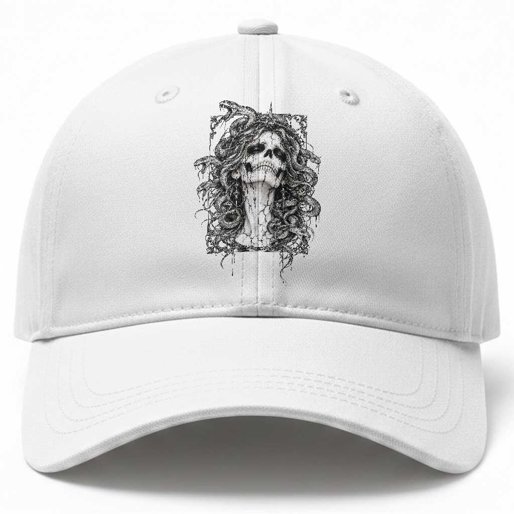 Gothic Medusa Skull Snake Greek Mythology Baseball Cap Dark Fantasy