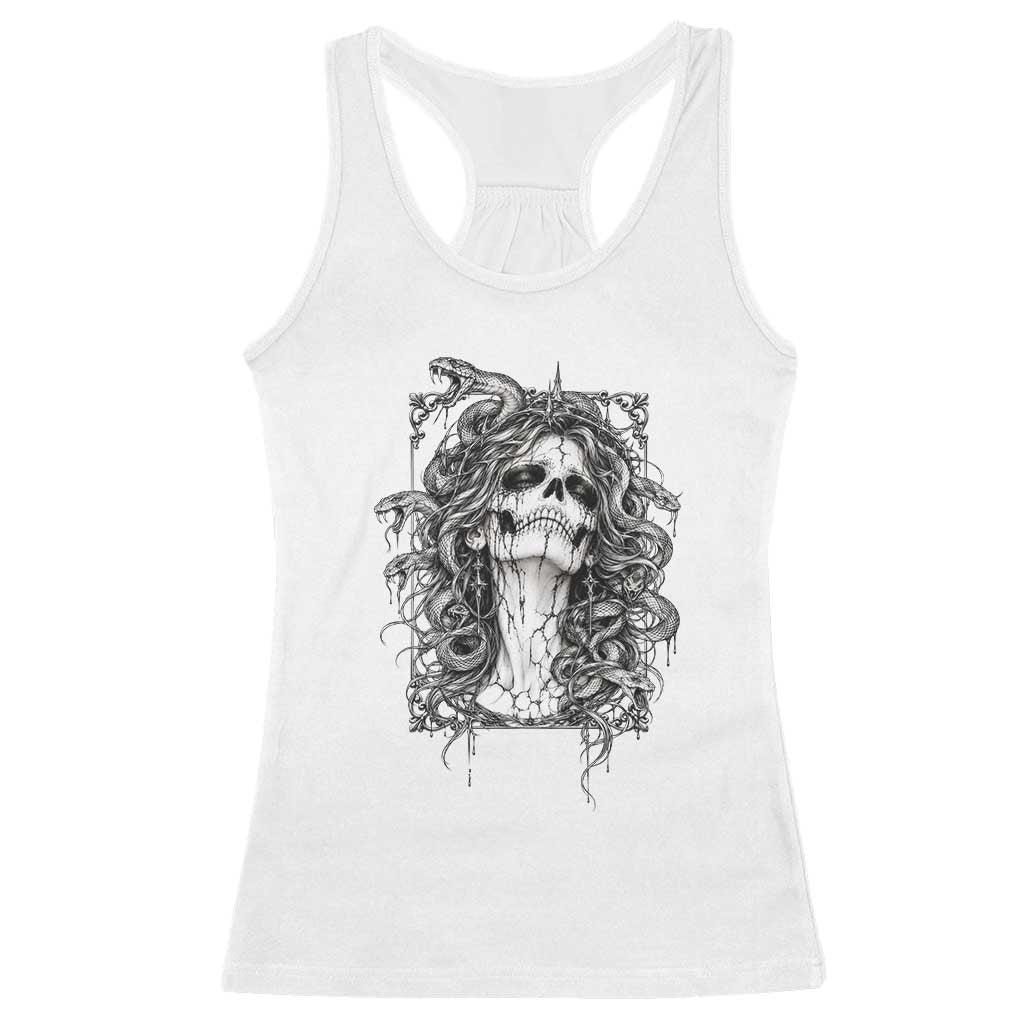 Gothic Medusa Skull Snake Greek Mythology Racerback Tank Top Dark Fantasy