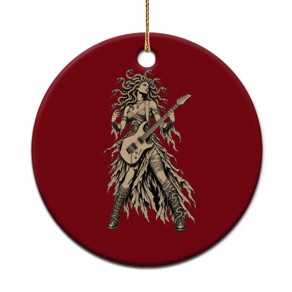 Gothic Medusa Guitarist Greek Mythology Ceramic Ornament Electric Guitar Metal Fantasy