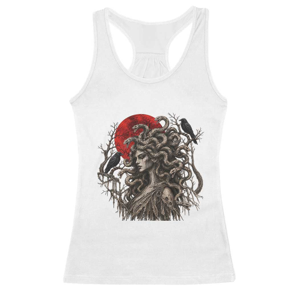 Gothic Medusa Blood Moon Greek Mythology Racerback Tank Top Dark Art Halloween