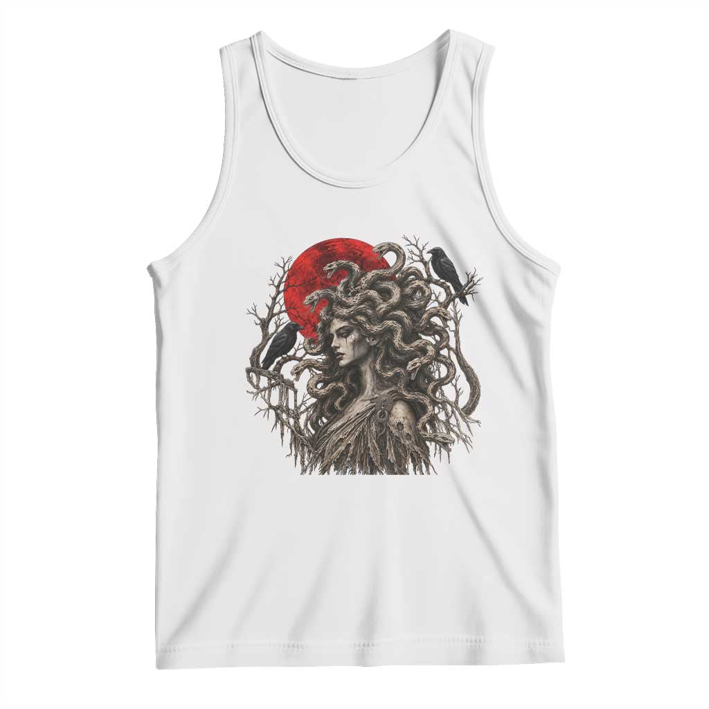 Gothic Medusa Blood Moon Greek Mythology Tank Top Dark Art Halloween