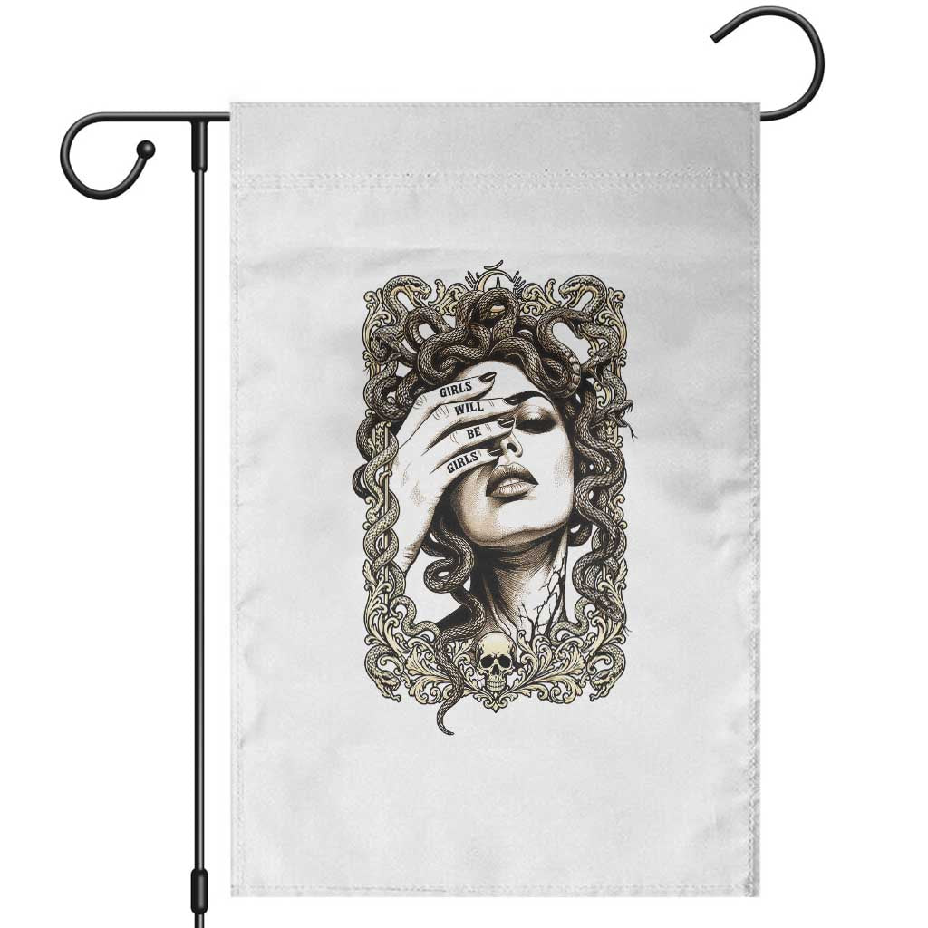 Gothic Medusa Greek Mythology Feminist Garden Flag Girls Will Be Girls