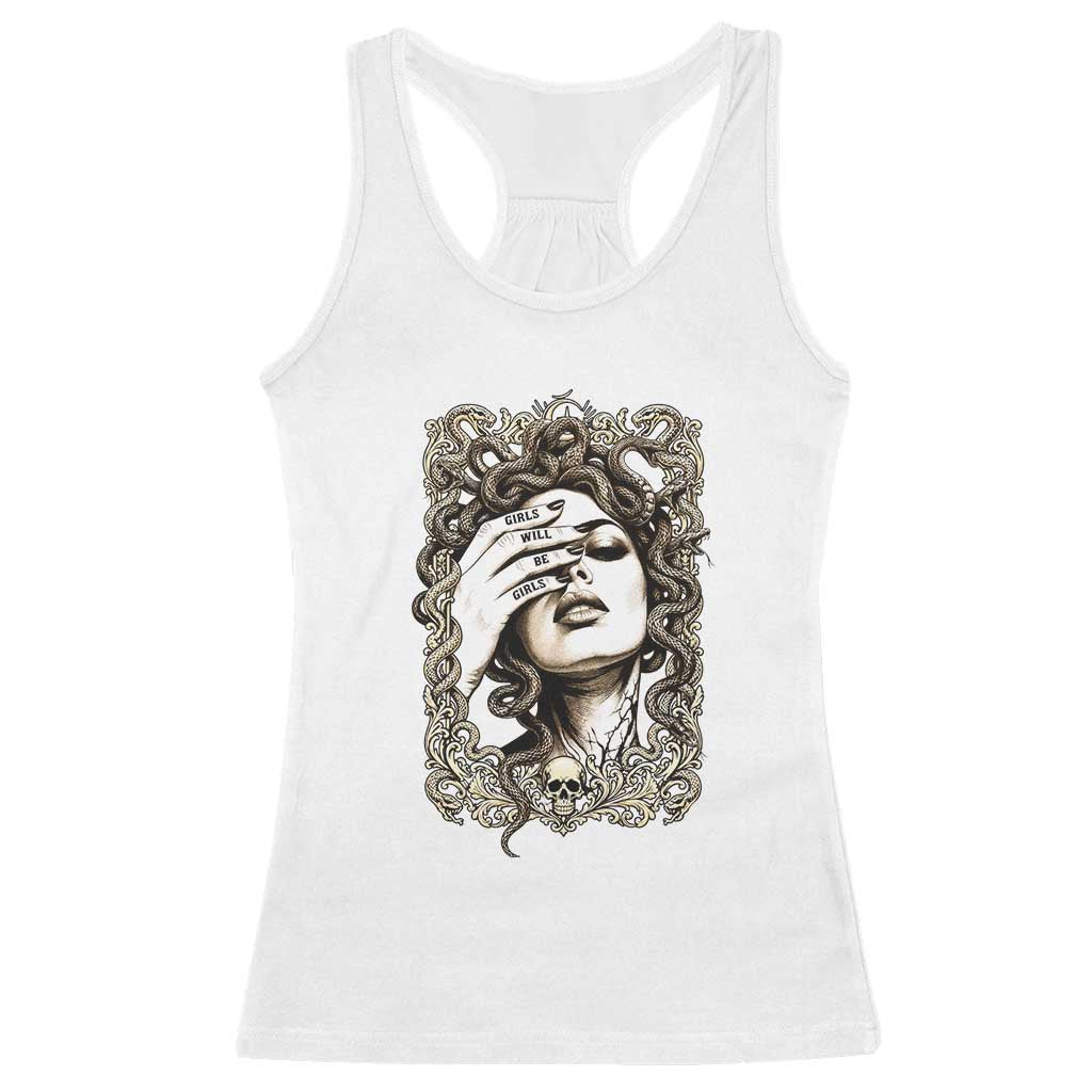 Gothic Medusa Greek Mythology Feminist Racerback Tank Top Girls Will Be Girls