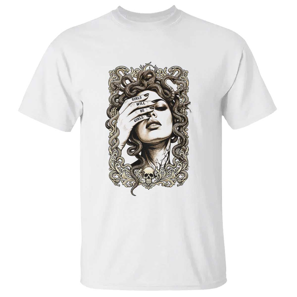 Gothic Medusa Greek Mythology Feminist T Shirt Girls Will Be Girls