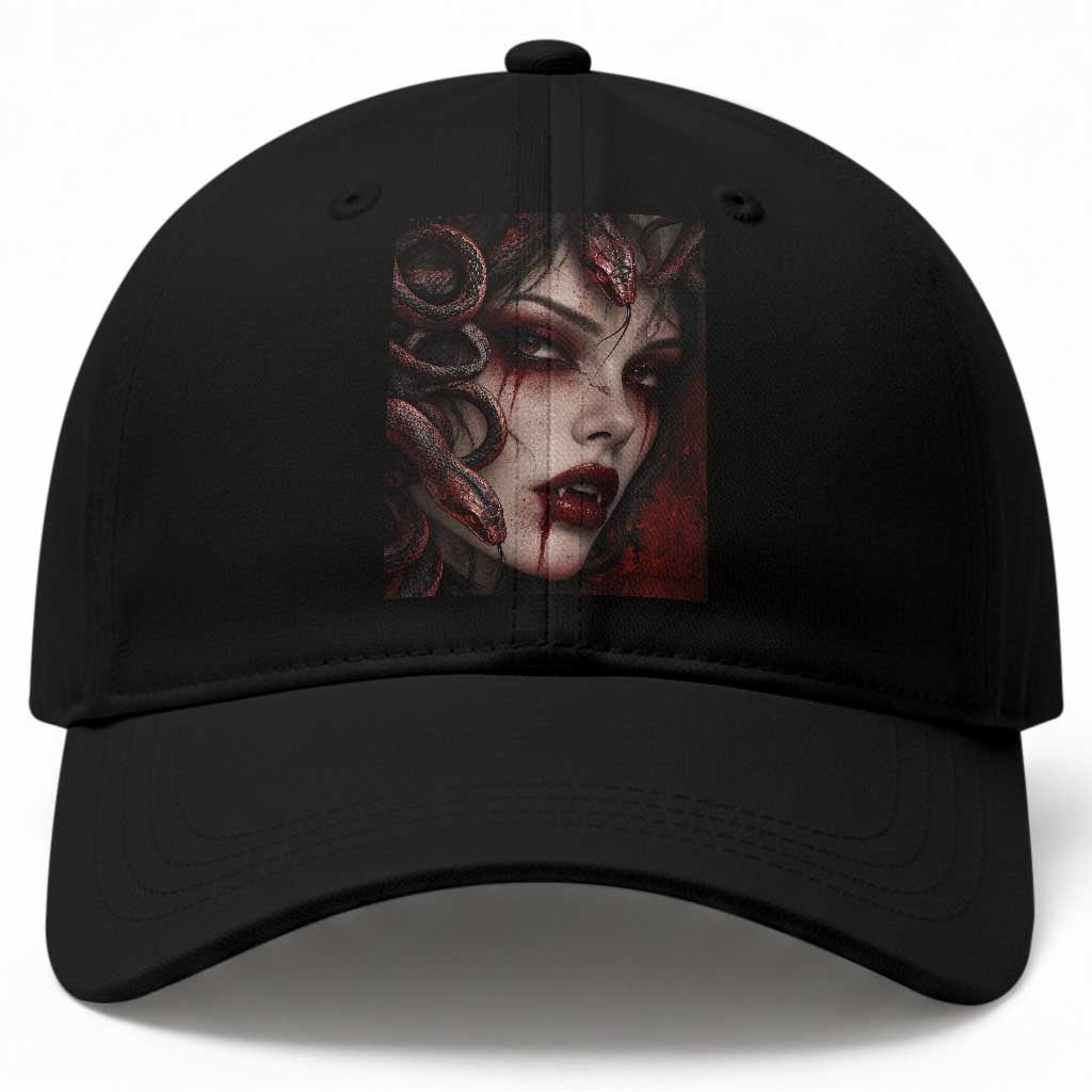 Vampire Medusa Greek Mythology Occult Baseball Cap Dark Scary Grunge Horror