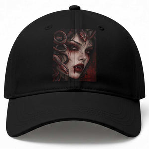 Vampire Medusa Greek Mythology Occult Baseball Cap Dark Scary Grunge Horror