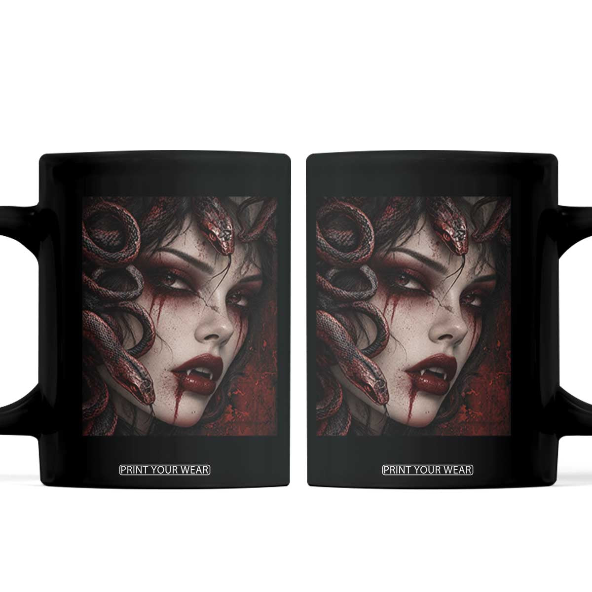 Vampire Medusa Greek Mythology Occult Coffee Mug Dark Scary Grunge Horror