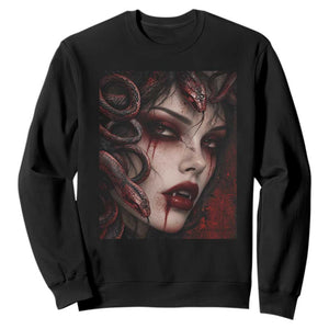 Vampire Medusa Greek Mythology Occult Sweatshirt Dark Scary Grunge Horror