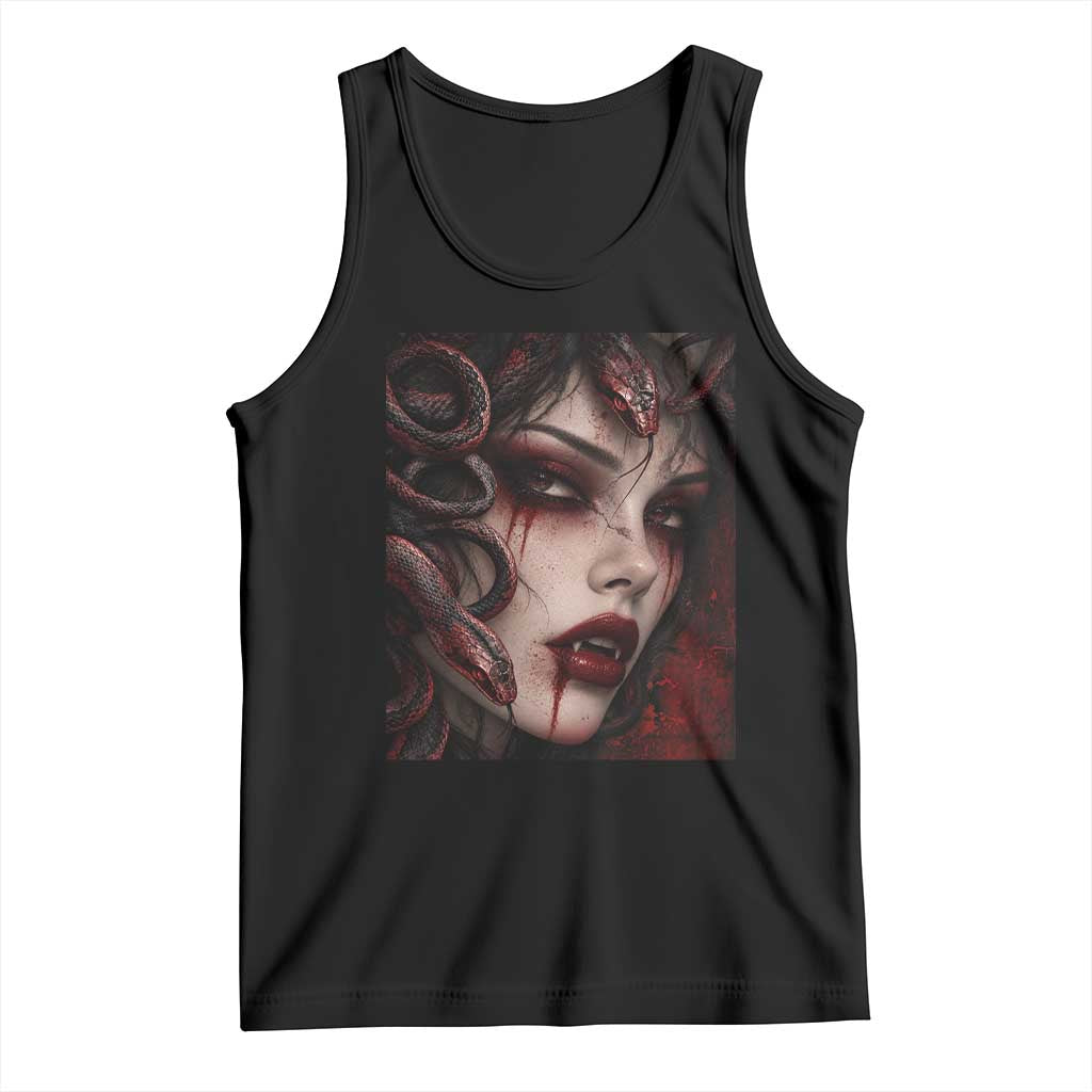 Vampire Medusa Greek Mythology Occult Tank Top Dark Scary Grunge Horror