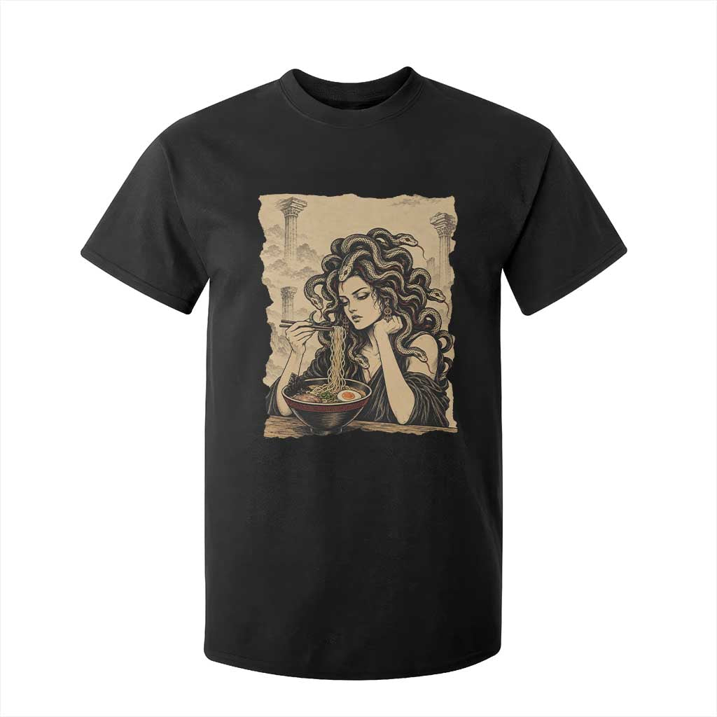 Medusa Eating Ramen Greek Mythology T Shirt For Kid Gothic Japanese Food