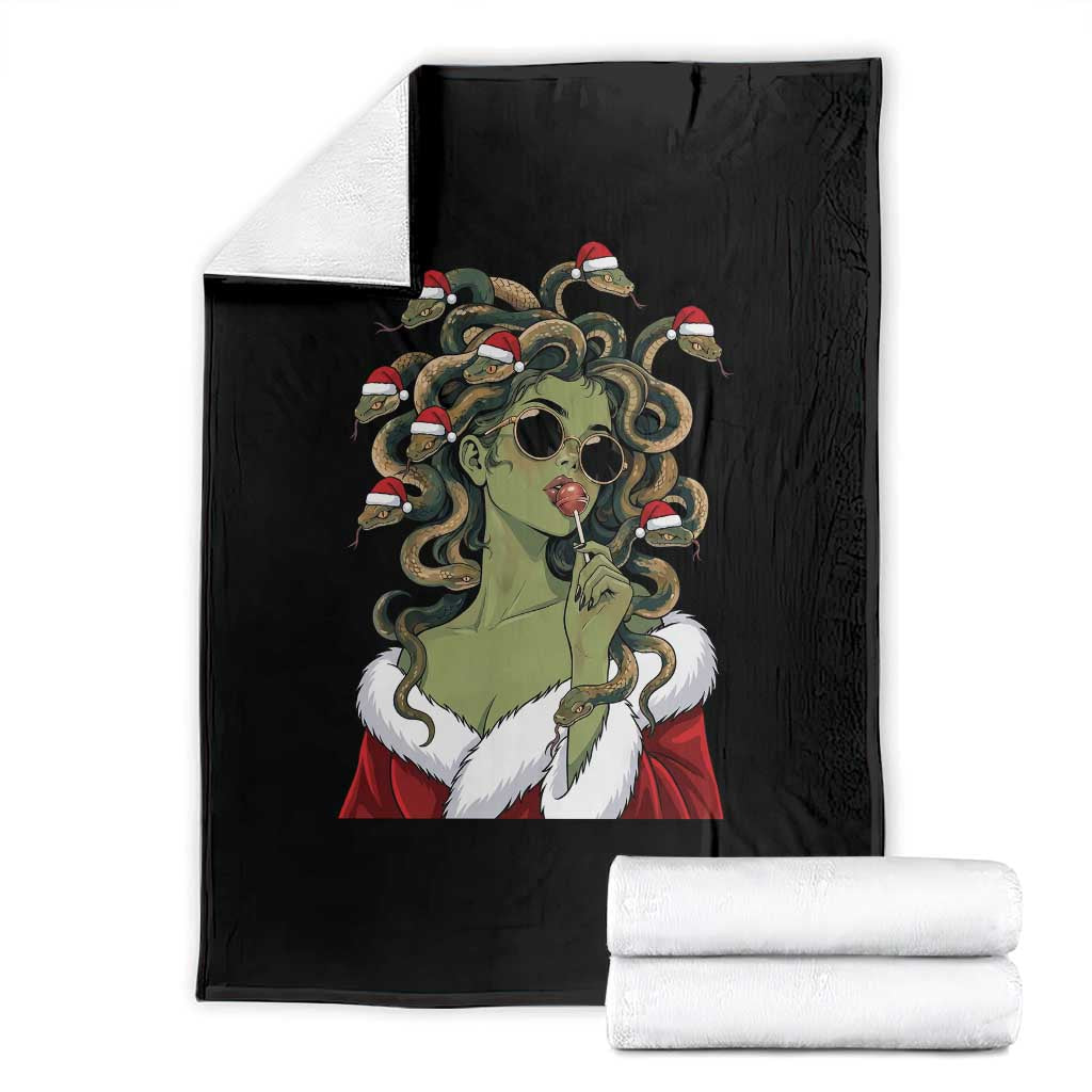 Christmas Medusa Lollipop Greek Mythology Holiday Gift Throw Blanket