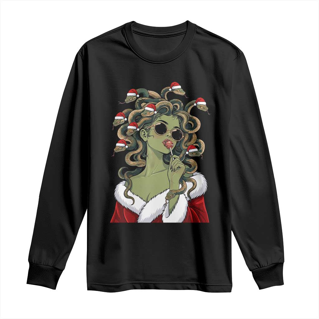 Christmas Medusa Lollipop Greek Mythology Holiday Gift Long Sleeve Shirt