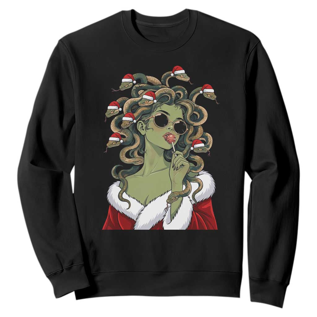 Christmas Medusa Lollipop Greek Mythology Holiday Gift Sweatshirt