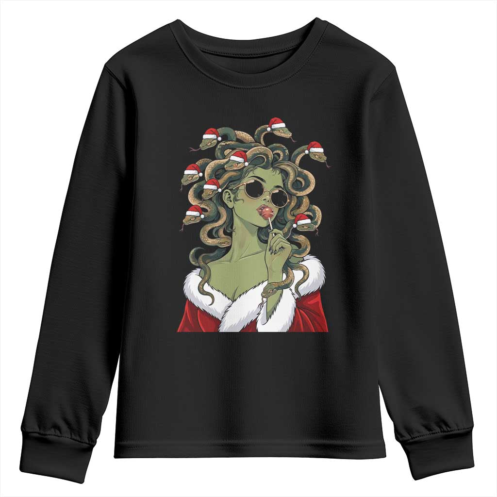 Christmas Medusa Lollipop Greek Mythology Holiday Gift Youth Sweatshirt