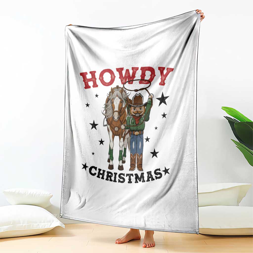 Funny Nutcracker Cowboy Howdy Christmas Throw Blanket Western Holiday Gift TS12 Print Your Wear
