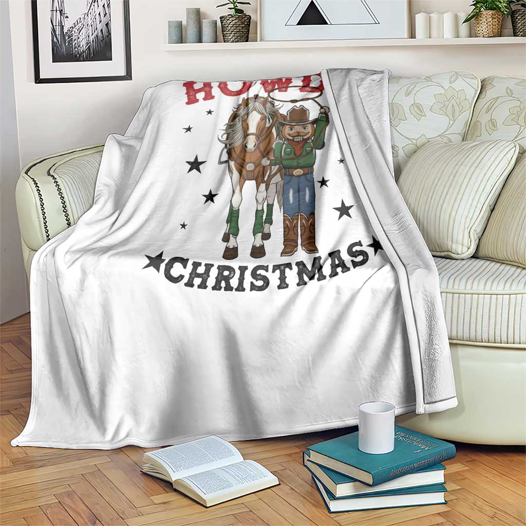 Funny Nutcracker Cowboy Howdy Christmas Throw Blanket Western Holiday Gift TS12 Print Your Wear