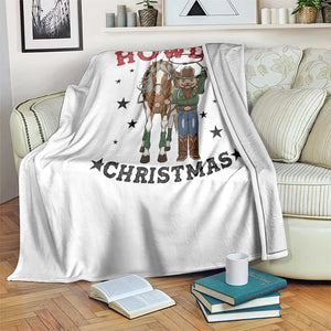 Funny Nutcracker Cowboy Howdy Christmas Throw Blanket Western Holiday Gift TS12 Print Your Wear