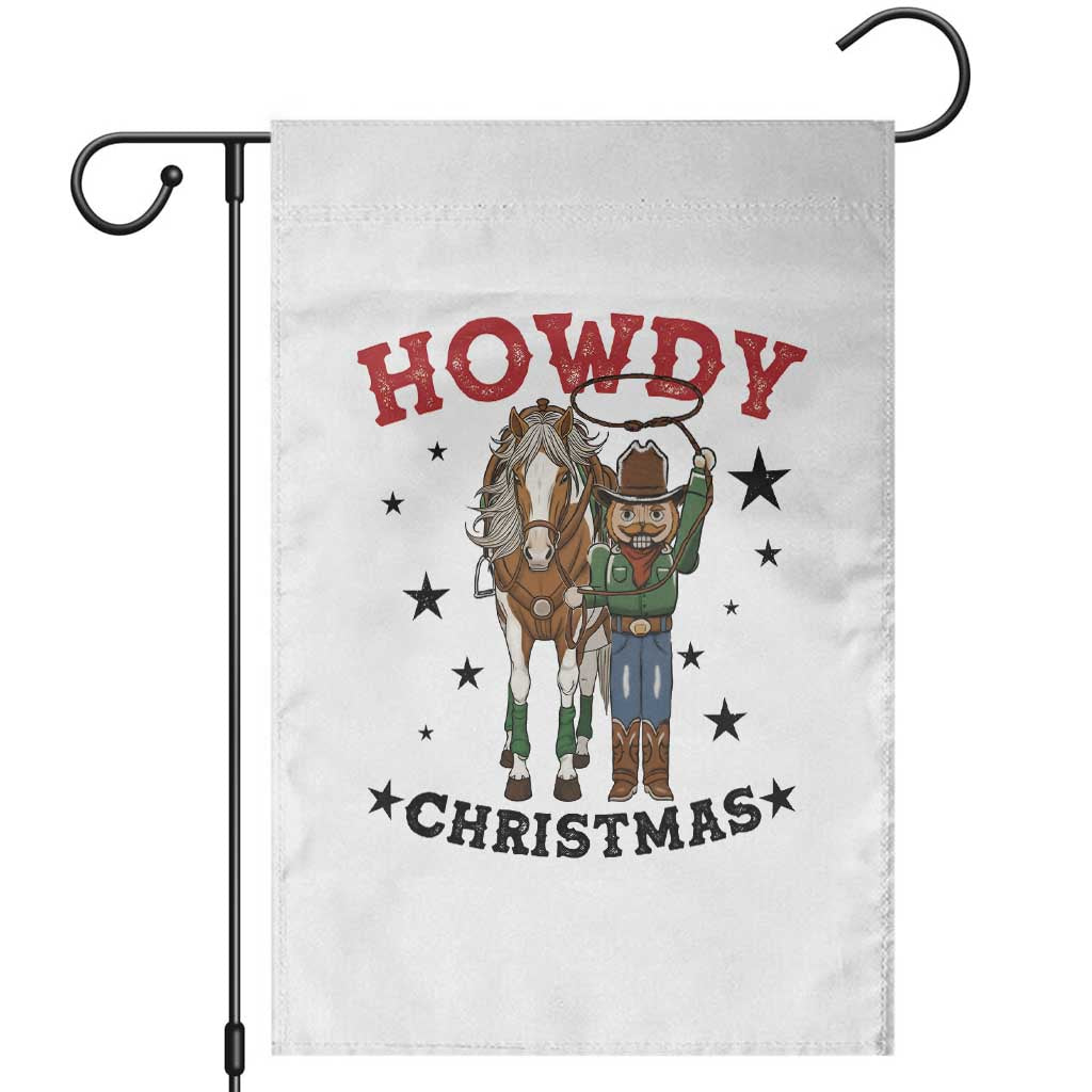 Funny Nutcracker Cowboy Howdy Christmas Garden Flag Western Holiday Gift TS12 White Print Your Wear