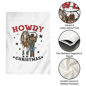 Funny Nutcracker Cowboy Howdy Christmas Garden Flag Western Holiday Gift TS12 Print Your Wear