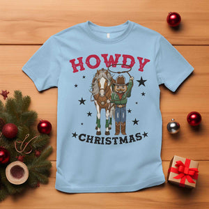 Funny Nutcracker Cowboy Howdy Christmas T Shirt Western Holiday Gift TS12 Light Blue Print Your Wear
