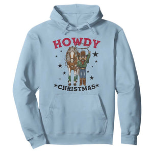 Funny Nutcracker Cowboy Howdy Christmas Hoodie Western Holiday Gift TS12 Light Blue Print Your Wear