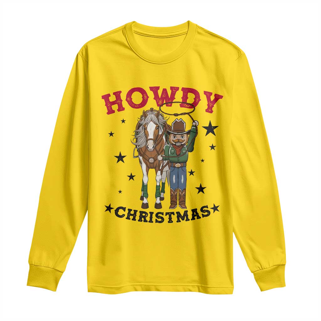 Funny Nutcracker Cowboy Howdy Christmas Long Sleeve Shirt Western Holiday Gift TS12 Daisy Print Your Wear
