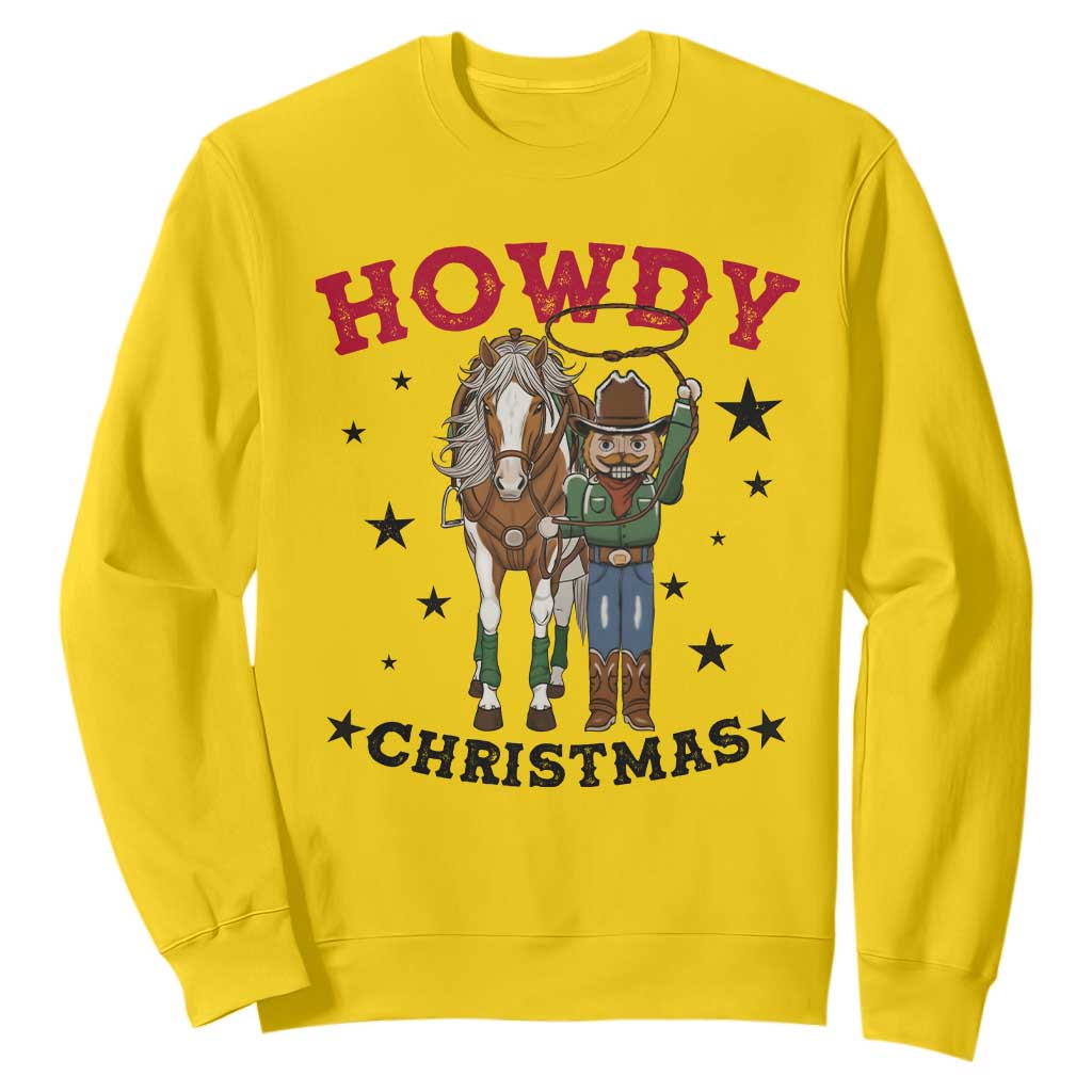 Funny Nutcracker Cowboy Howdy Christmas Sweatshirt Western Holiday Gift TS12 Daisy Print Your Wear