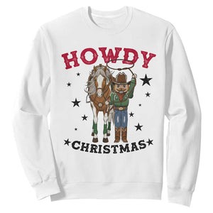 Funny Nutcracker Cowboy Howdy Christmas Sweatshirt Western Holiday Gift TS12 White Print Your Wear