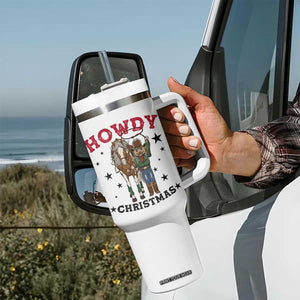 Funny Nutcracker Cowboy Howdy Christmas Tumbler With Handle Western Holiday Gift TS12 Print Your Wear