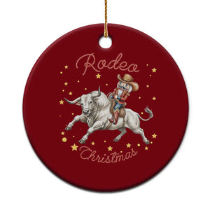 Funny Nutcracker Bull Riding Rodeo Christmas Ceramic Ornament Western Holiday Gift TS12 1pc Red Print Your Wear