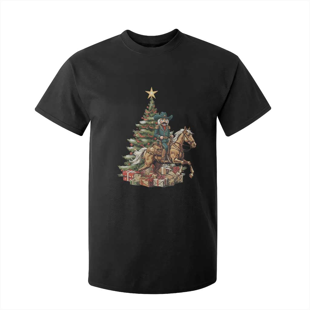 Funny Nutcracker Riding Horse T Shirt For Kid Western Life Christmas Gift TS12 Black Print Your Wear