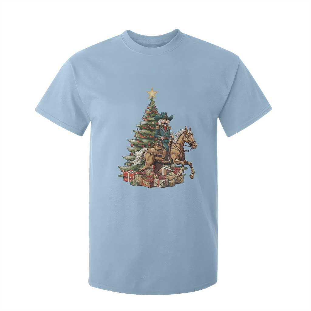 Funny Nutcracker Riding Horse T Shirt For Kid Western Life Christmas Gift TS12 Light Blue Print Your Wear