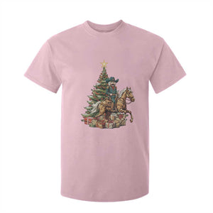 Funny Nutcracker Riding Horse T Shirt For Kid Western Life Christmas Gift TS12 Light Pink Print Your Wear