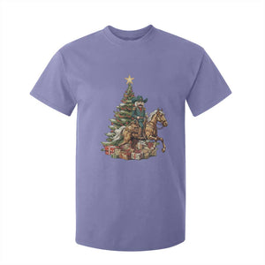 Funny Nutcracker Riding Horse T Shirt For Kid Western Life Christmas Gift TS12 Violet Print Your Wear