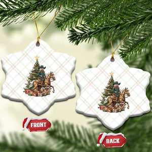 Funny Nutcracker Riding Horse Ceramic Ornament Western Life Christmas Gift TS12 Print Your Wear