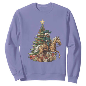 Funny Nutcracker Riding Horse Sweatshirt Western Life Christmas Gift TS12 Violet Print Your Wear