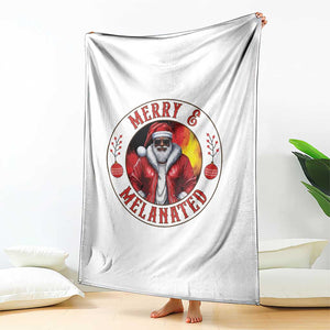 Black Santa Merry And Melanated Throw Blanket Christmas Holiday Gift TS12 Print Your Wear